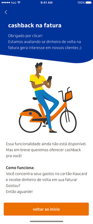 Screen explaining how invoice cashback works